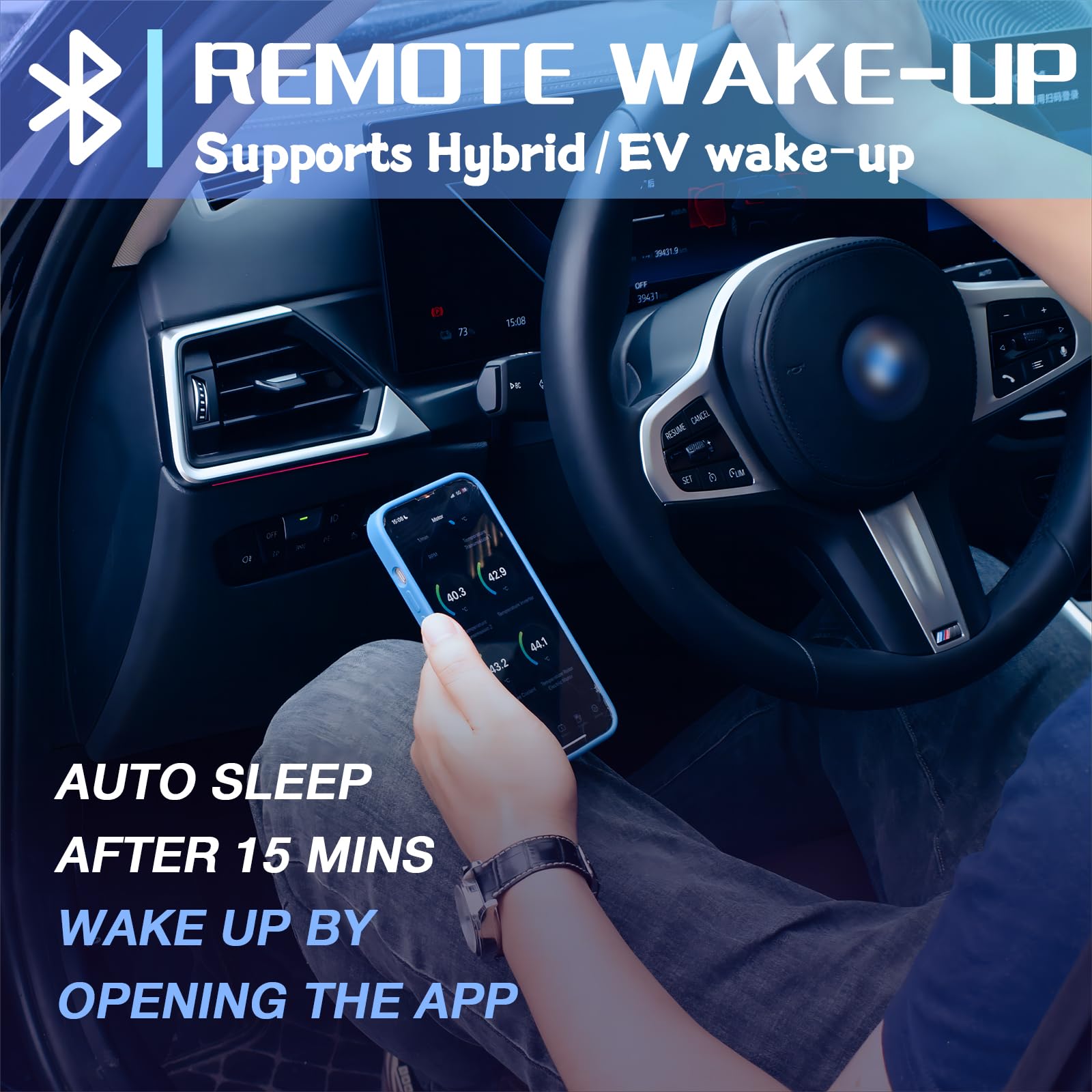 Vgate iCar Pro 2S auto sleep helps reduce battery drain