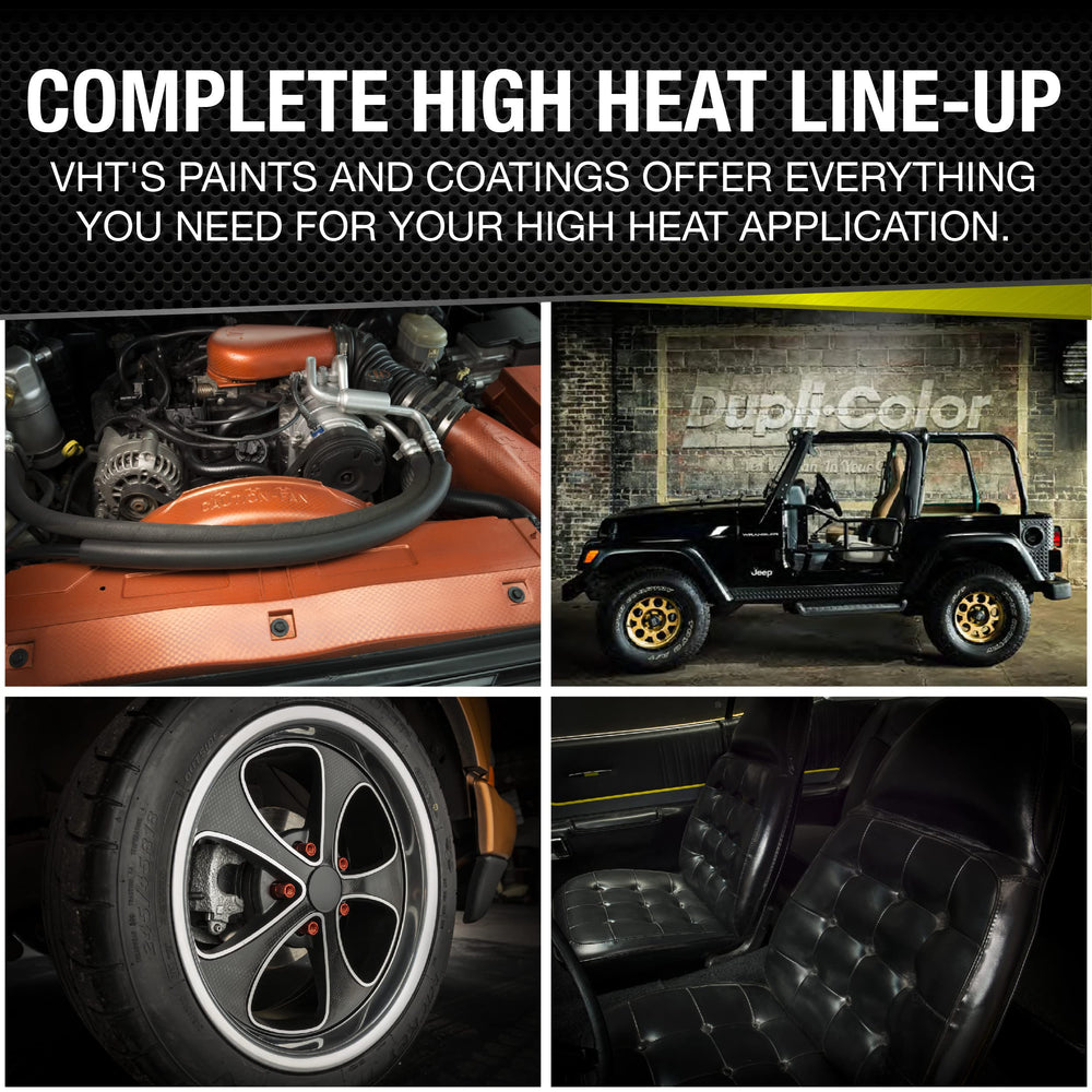 VHT FlameProof ceramic base coat on metal for heat resistance