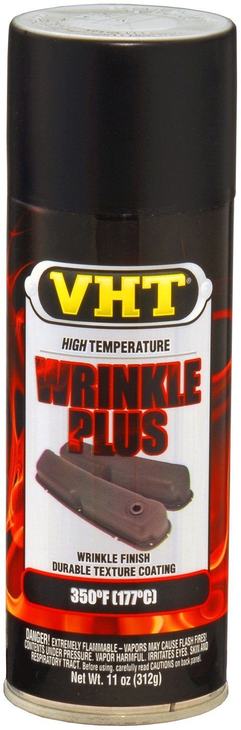 VHT SP201 Wrinkle Plus black spray can with durable heat-resistant finish.