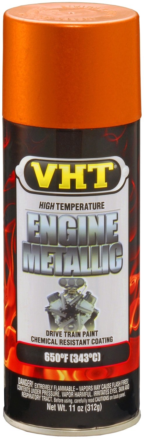 VHT SP402 Burnt Copper spray can demonstrates high heat durability for engine components.