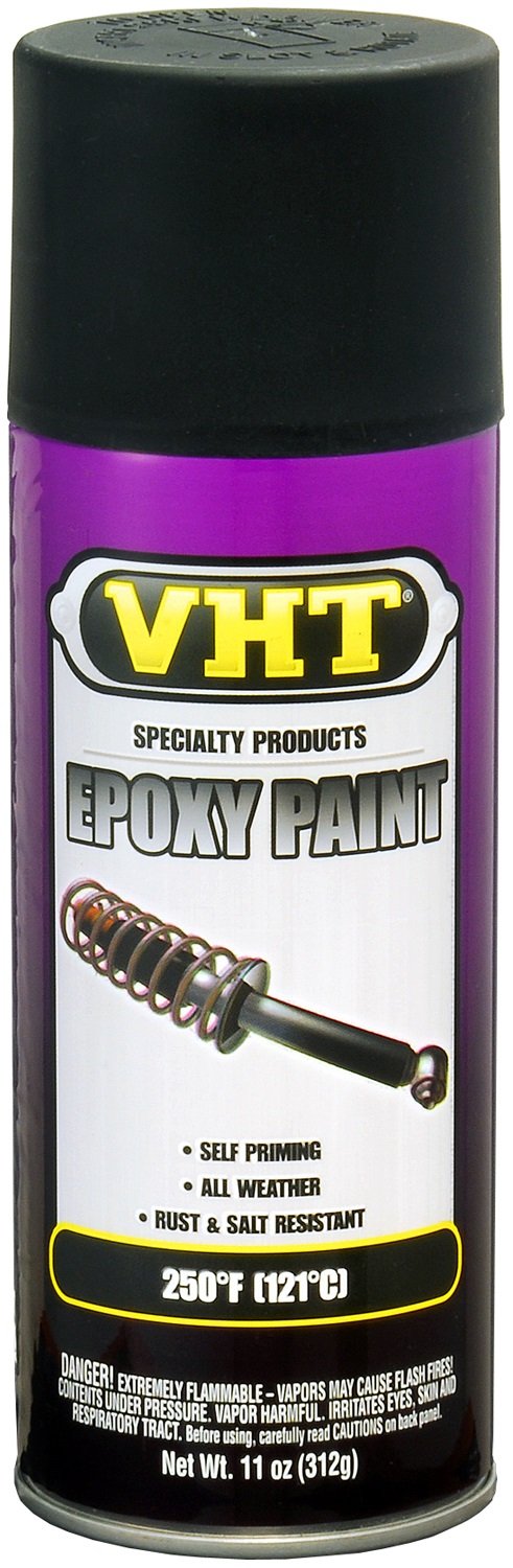 VHT SP652 satin black epoxy paint can for all-weather use