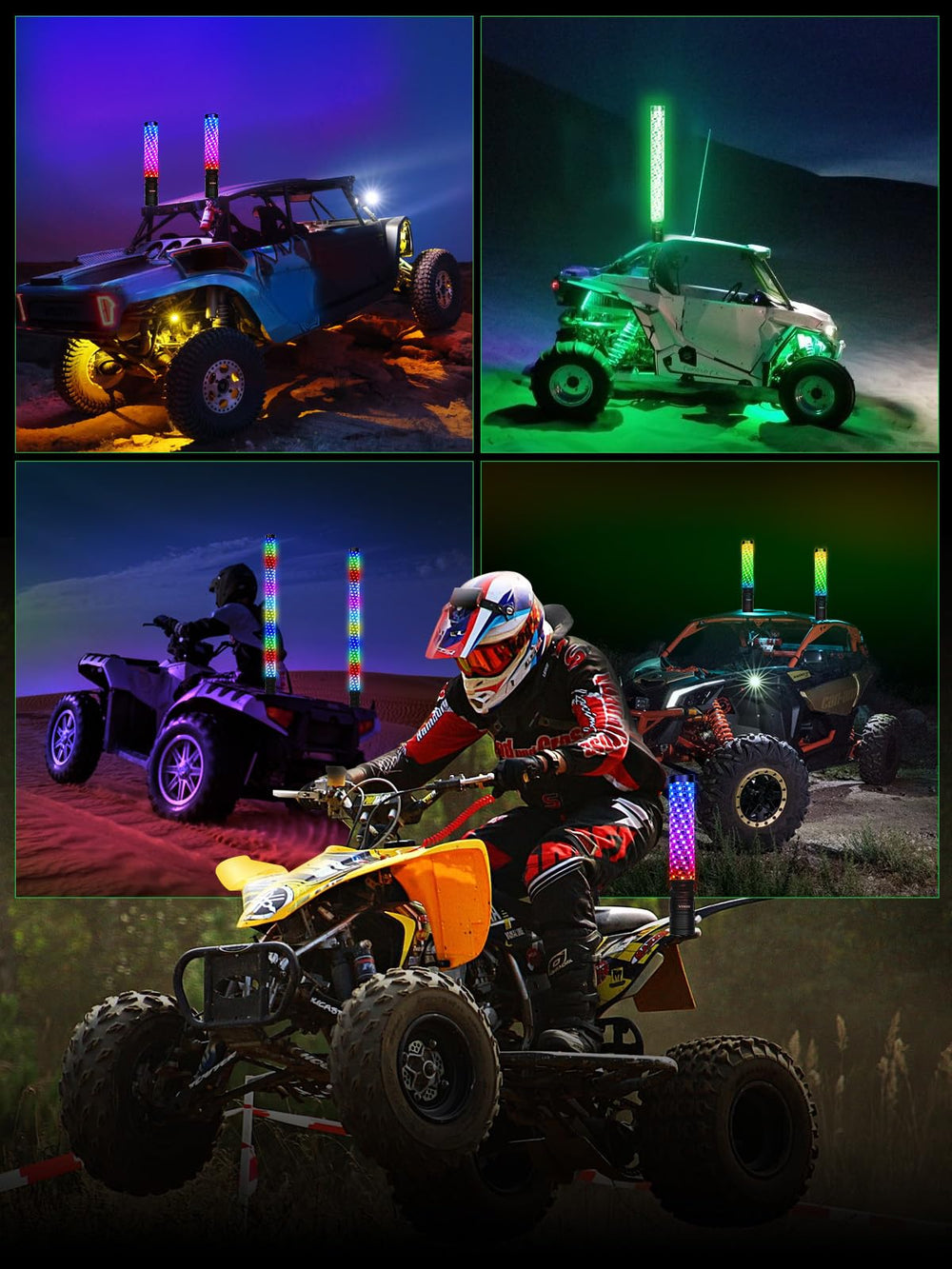 VI9000 Can-Am/RZR compatible lights for versatile off-road use.