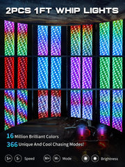 VI9000 fat whip RGB chasing light enhances off-road visibility and style.