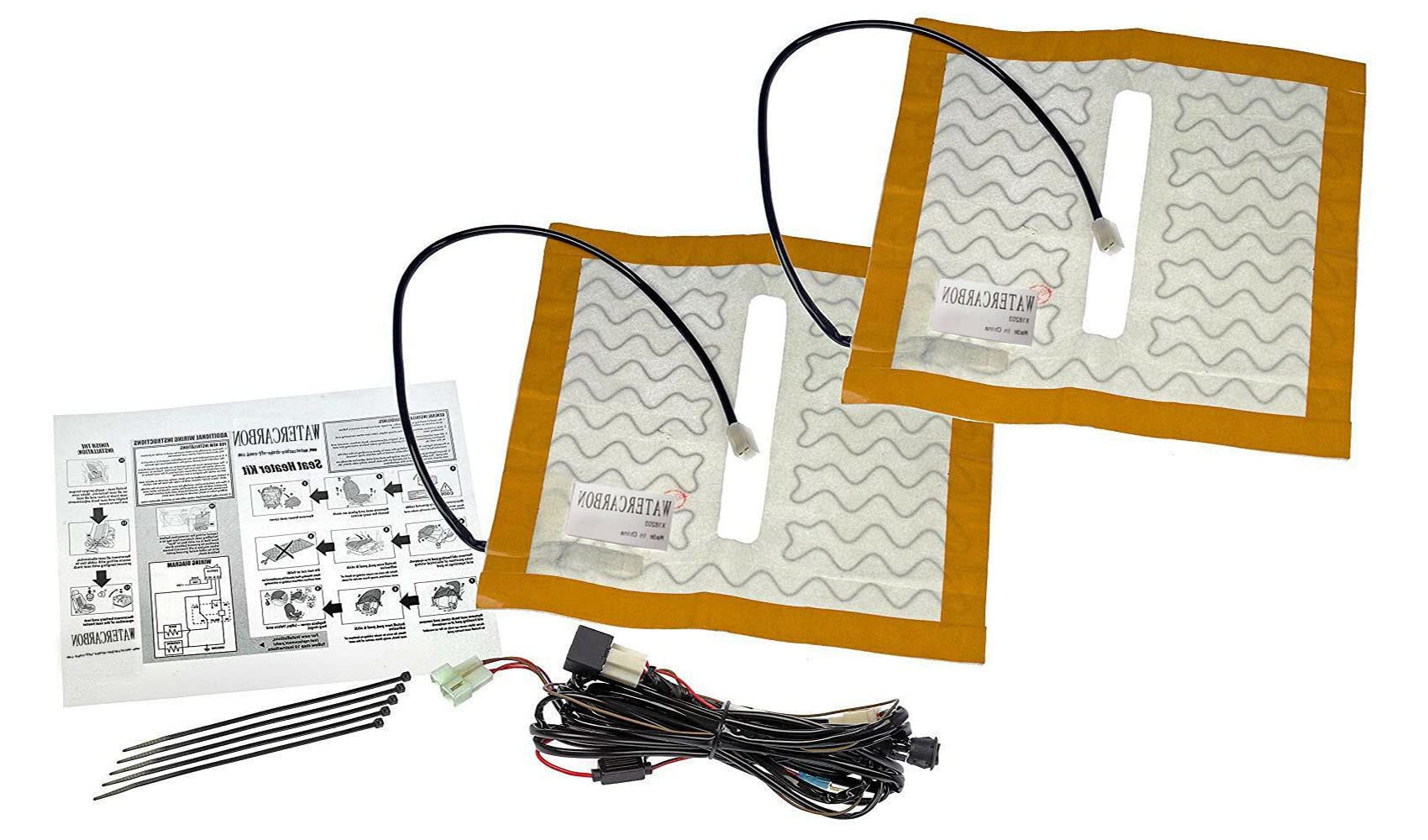Via JonAns universal seat comfort kit installed on driver seat for warm winter drives.