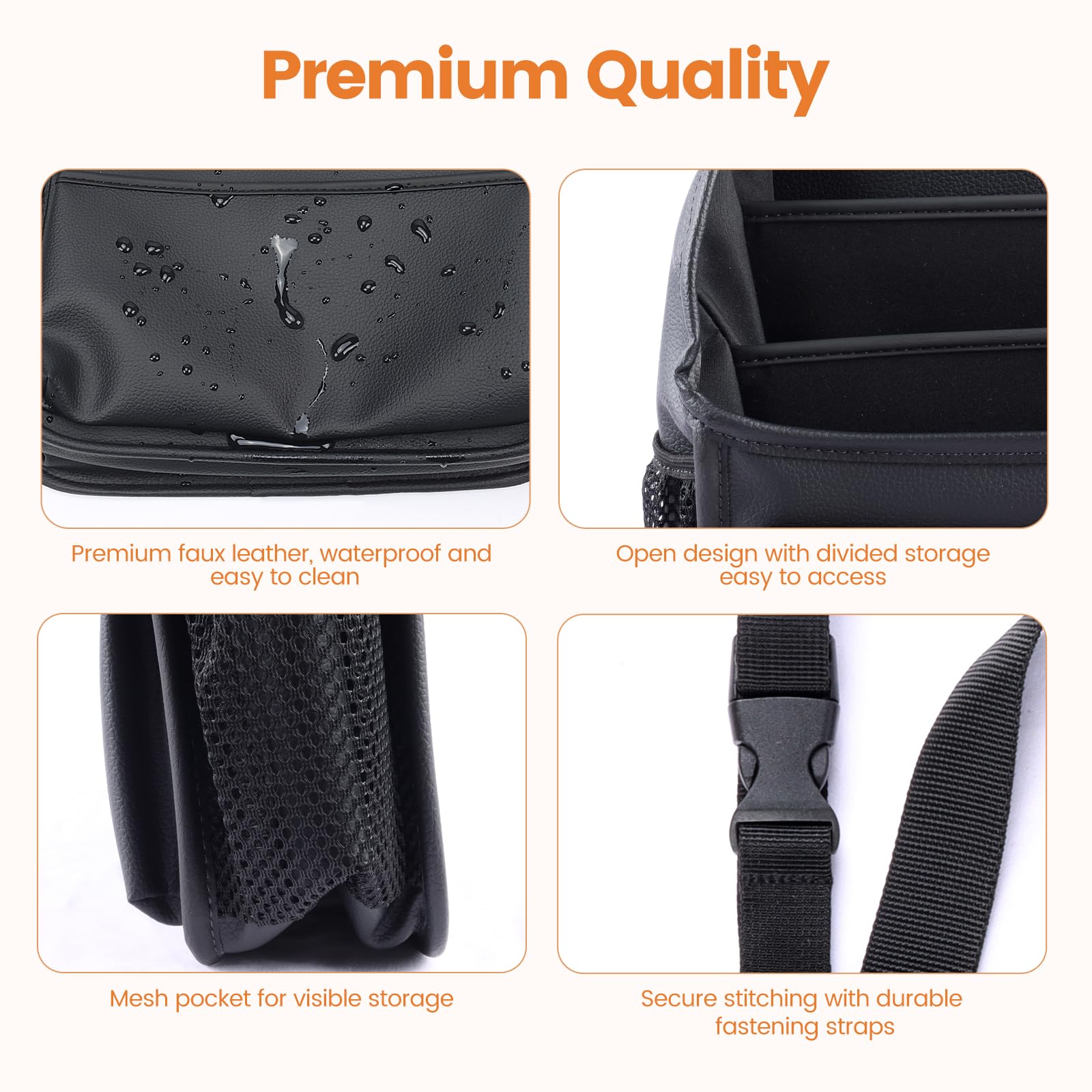 Viaviat durable front seat organizer ideal for families and road trips