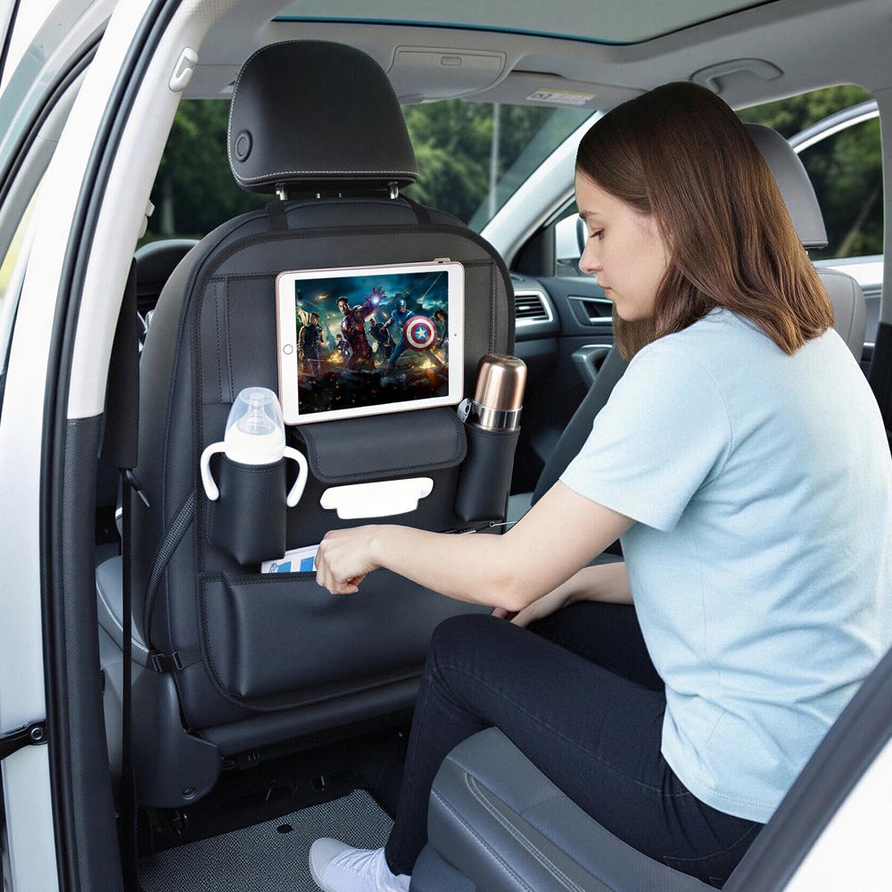 Viaviat waterproof backseat organizer keeps essentials within reach for kids and pets.