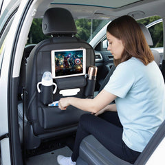 Viaviat waterproof backseat organizer keeps essentials within reach for kids and pets.