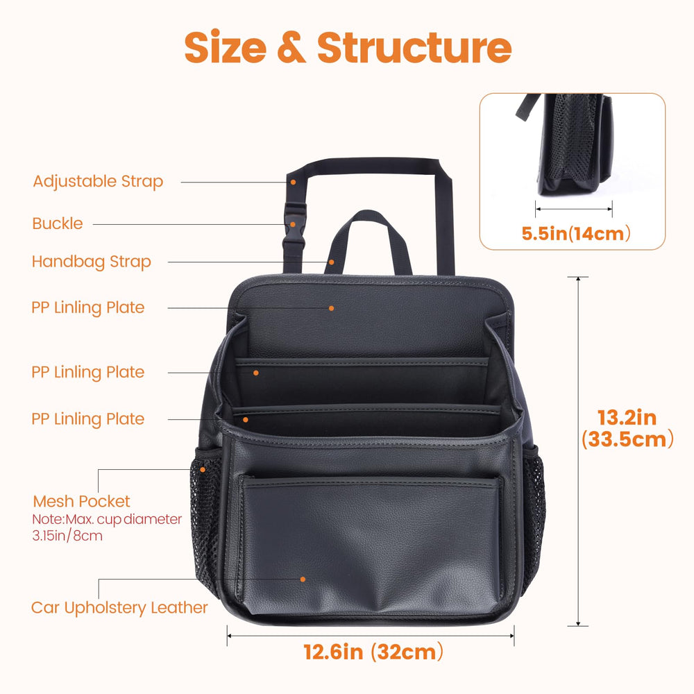 Viaviat multi compartment organizer helps separate documents electronics and snacks