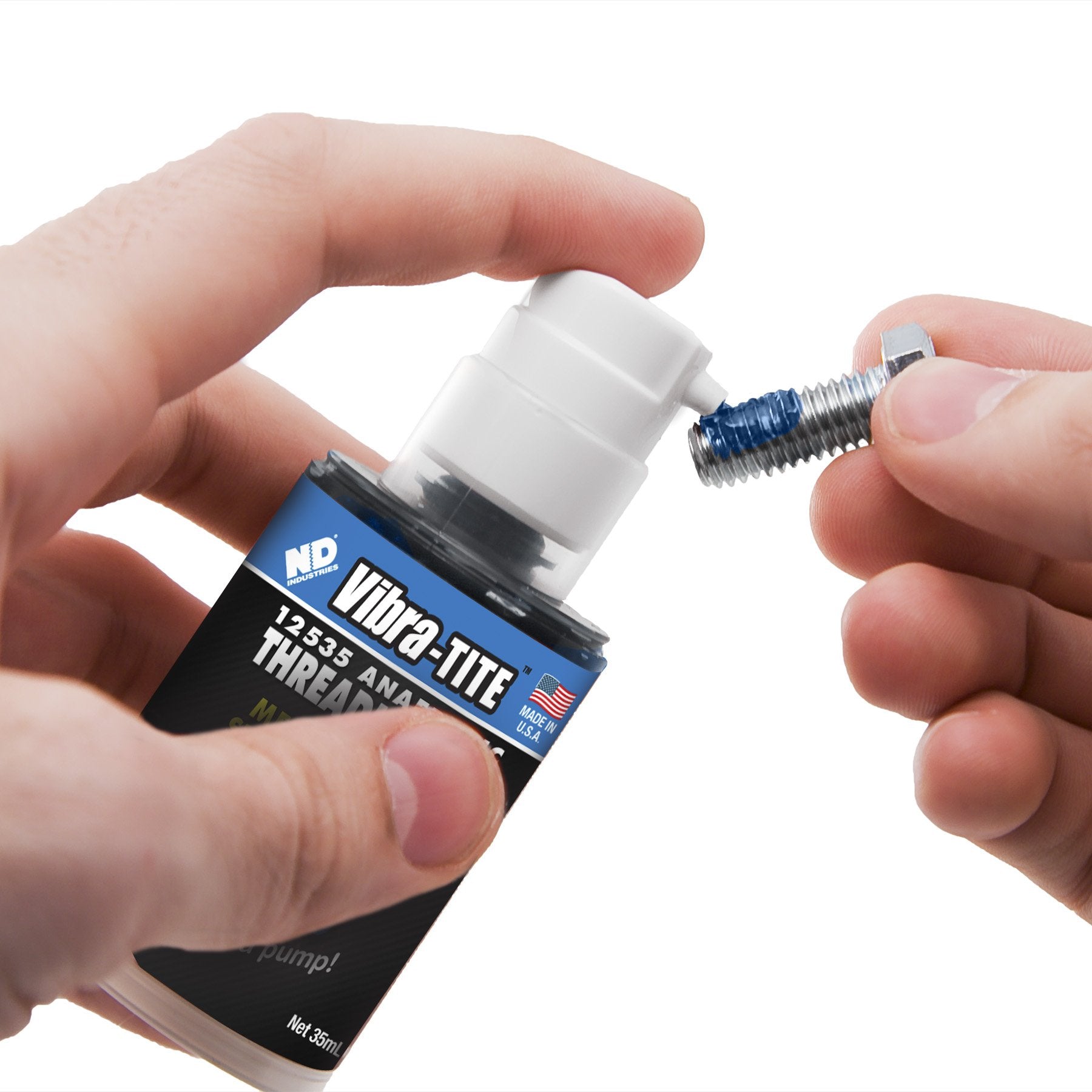 Vibra-TITE 125 gel threadlocker in action locking gearbox bolts and shafts.