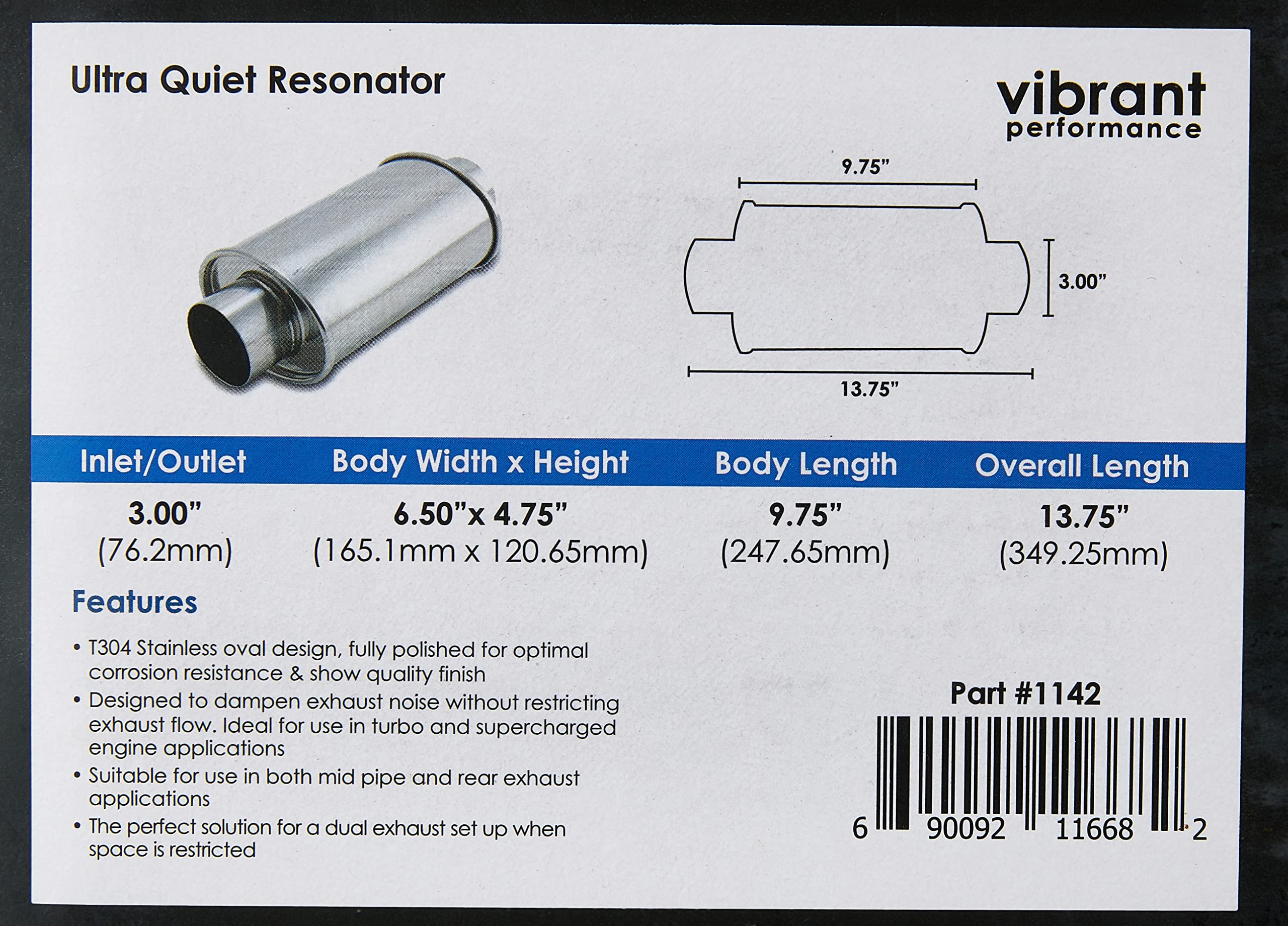 Vibrant Performance 1142 internal core image showing large absorption chamber