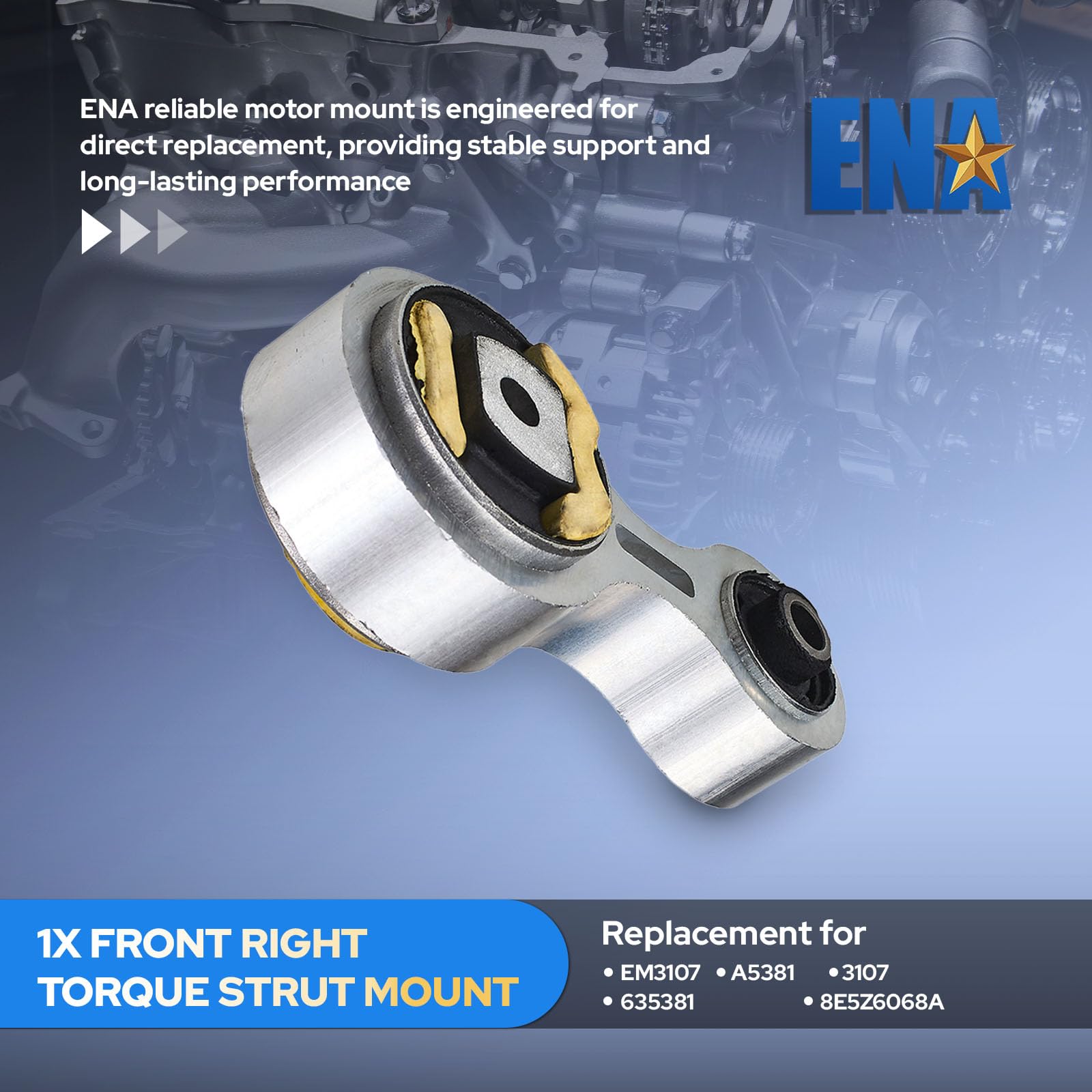Vibration reduction with ENA engine mount during driving