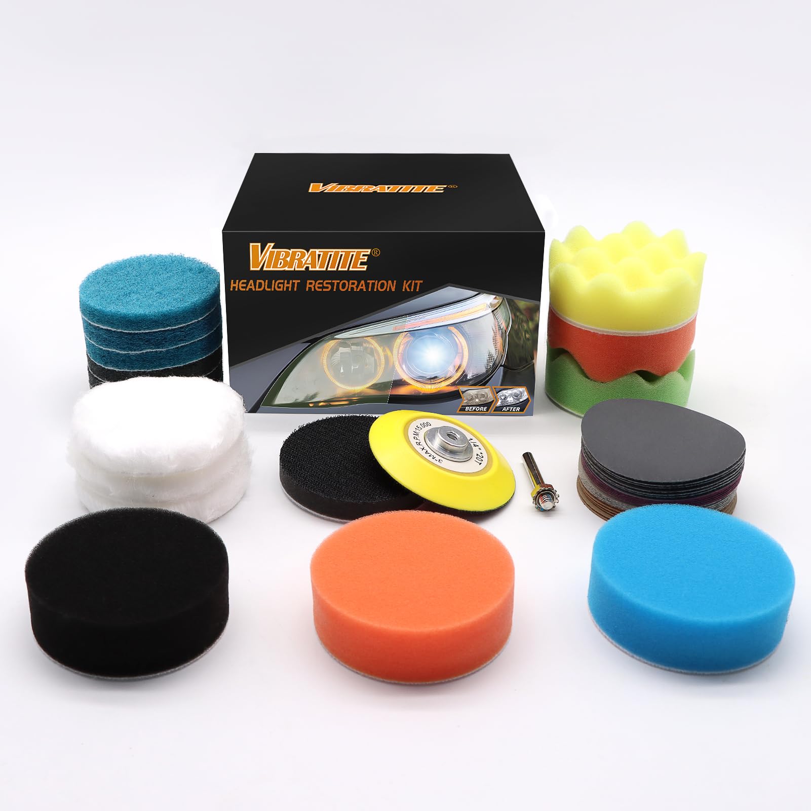 VIBRATITE 41-piece kit contains everything for up to four lamps.