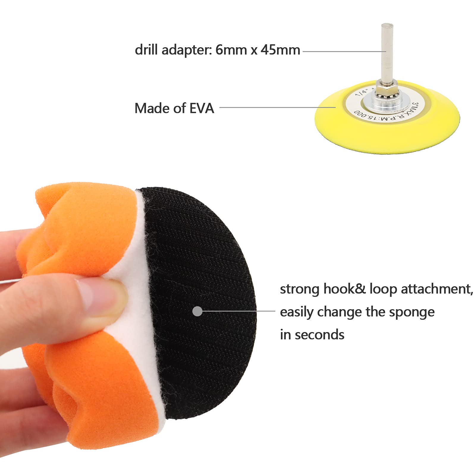 VIBRATITE soft interface pad helps even pressure for consistent results.