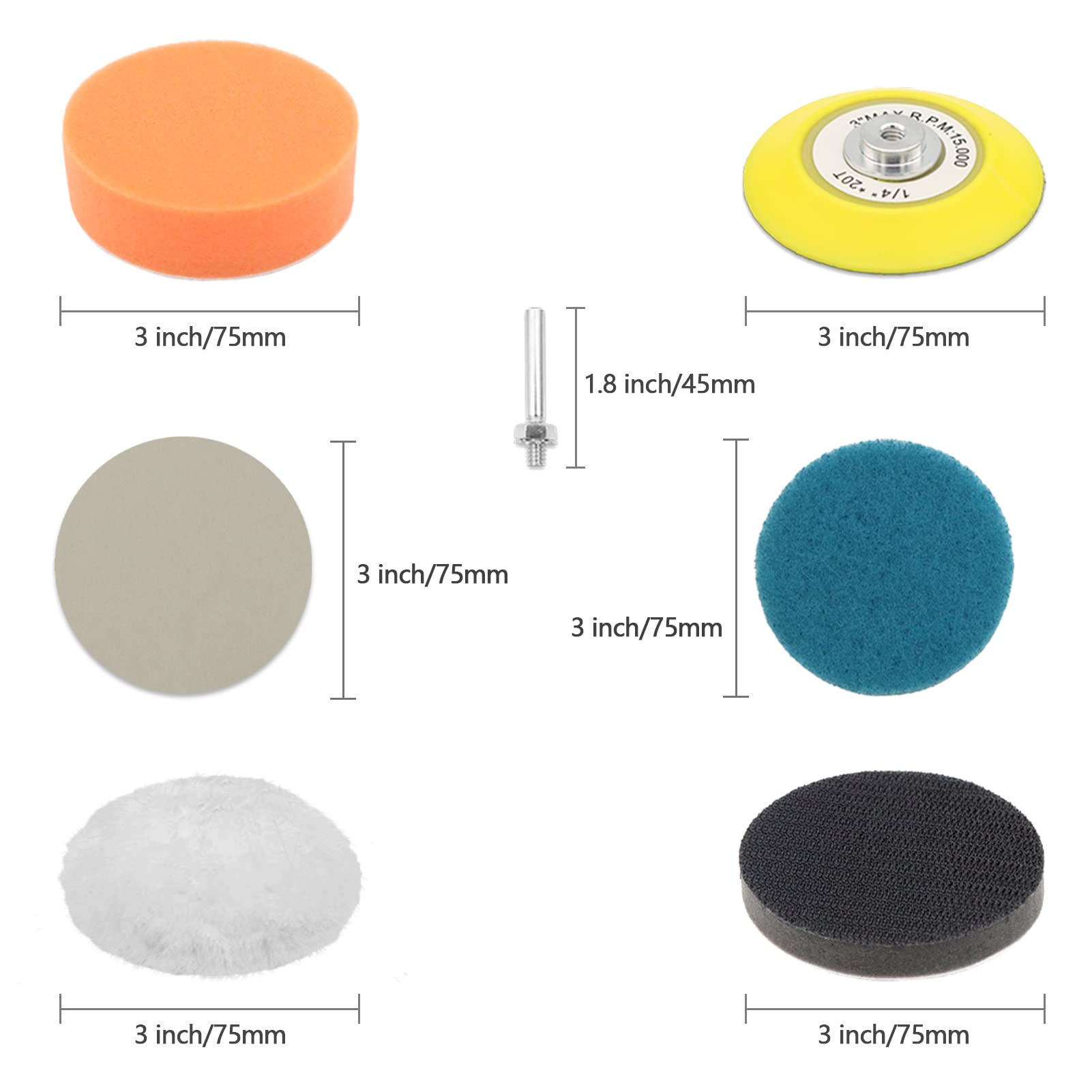 VIBRATITE 800 grit disc for smoothing after rough pass.