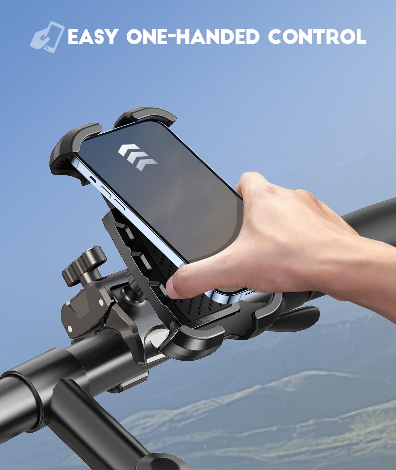 Viccux mount shows quadruple silicone corners protecting the device against bumps.