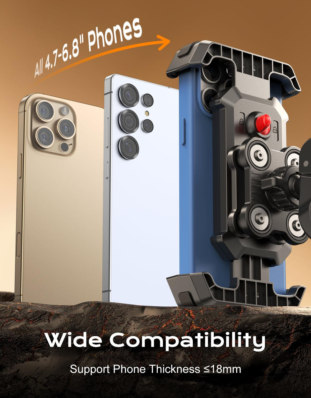 Viccux universal 4-6-8in phones compatibility across major models.