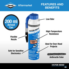 Victor Reinz Reinzosil RTV tube tip aiding fast, clean seal application.