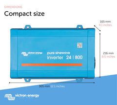 Victron Energy 800VA 24V inverter startup power supports tools and chargers