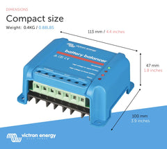 Victron Energy Battery Balancer dual battery comparison highlighting voltage checks