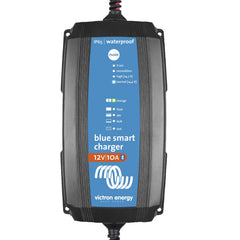 Victron Energy Blue Smart IP65 charger front view, compact and durable.