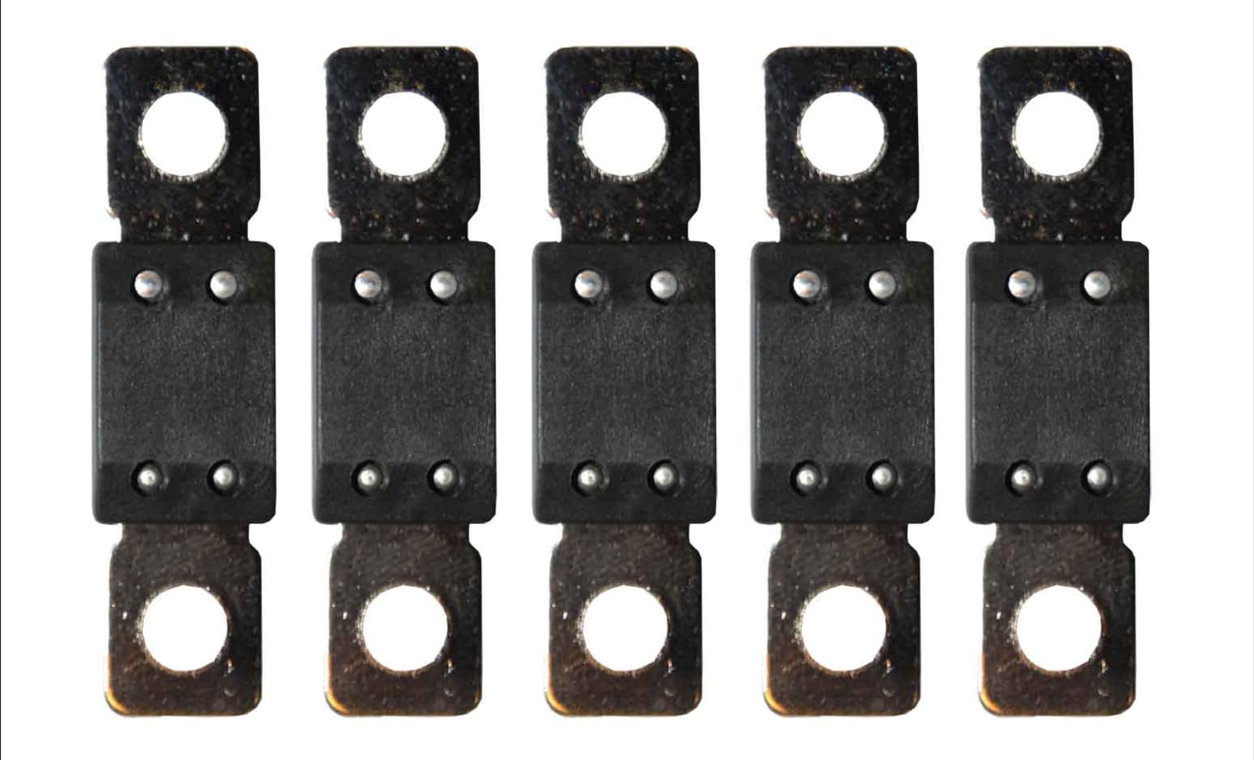 Close-up of Victron Mega-Fuse terminals showing secure connections for power systems.