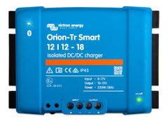 Victron Energy Orion-Tr front view shows compact design for tight spaces.