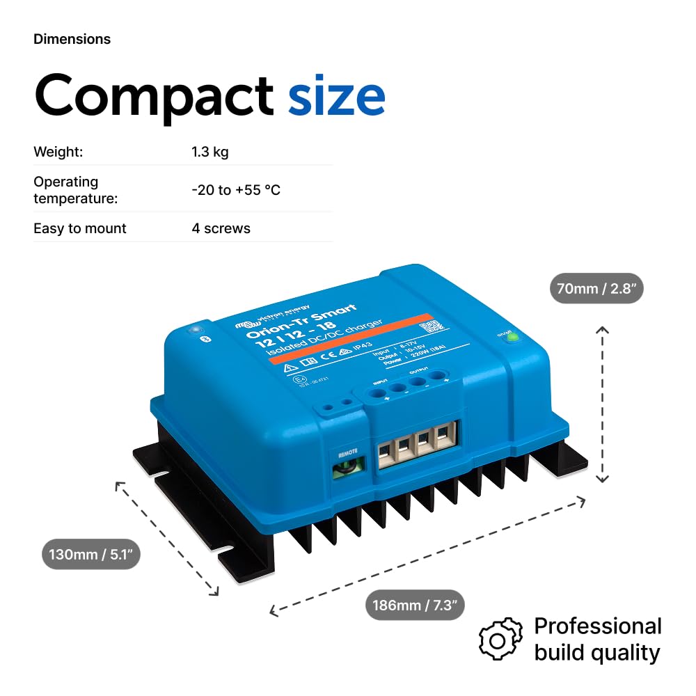 Victron Energy Orion-Tr screw-terminal install for easy wiring and secure connections.