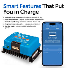 Bluetooth app setup with VictronConnect on a tablet