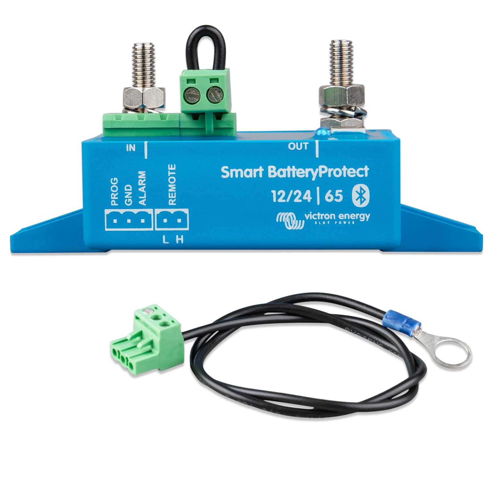 Victron Energy Smart BatteryProtect display shows current settings for quick checks and adjustments.