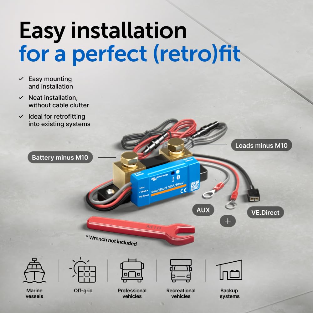 DVCC remote management links the shunt to system-wide battery control.
