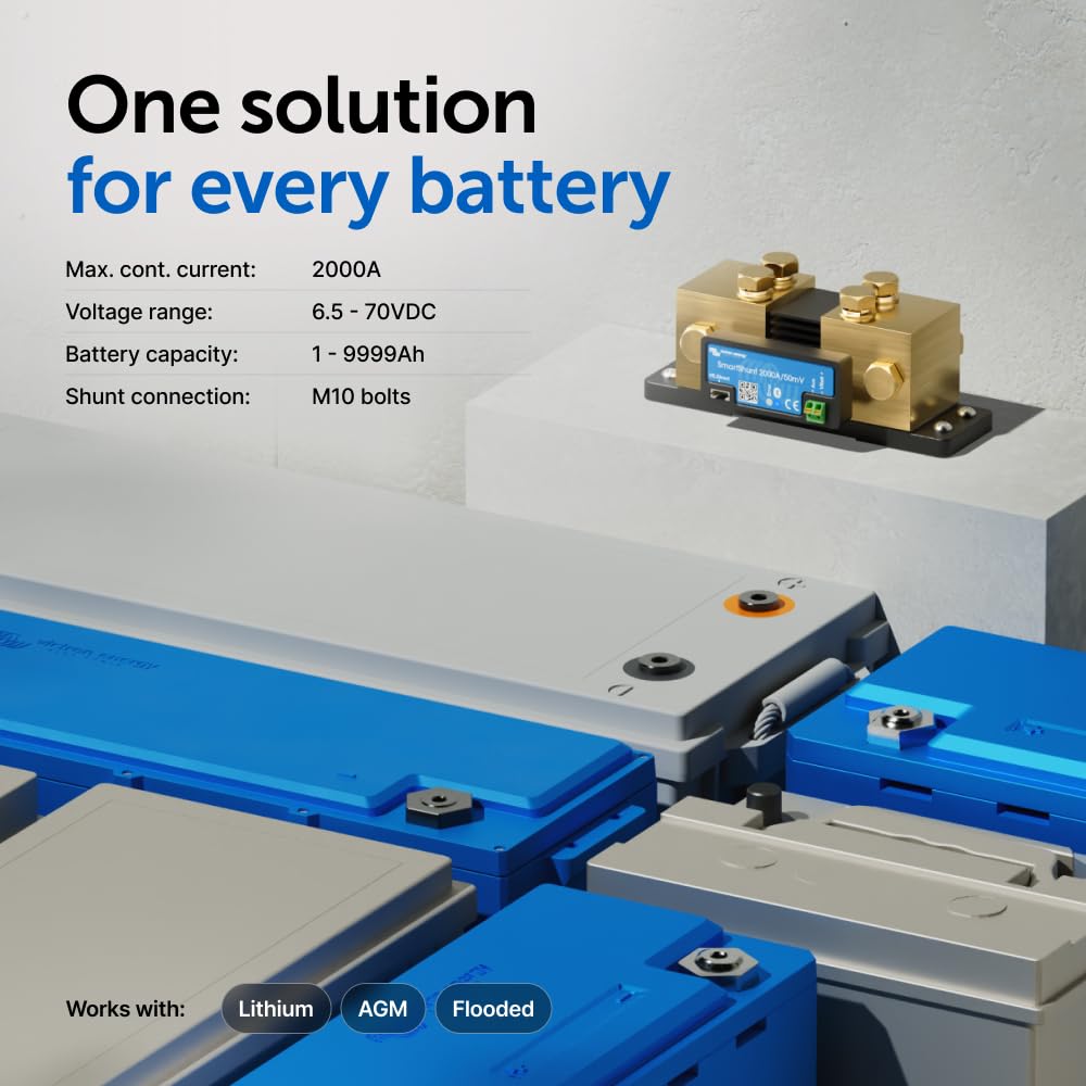 Victron Energy SmartShunt DVCC and VRM interfaces for remote system management