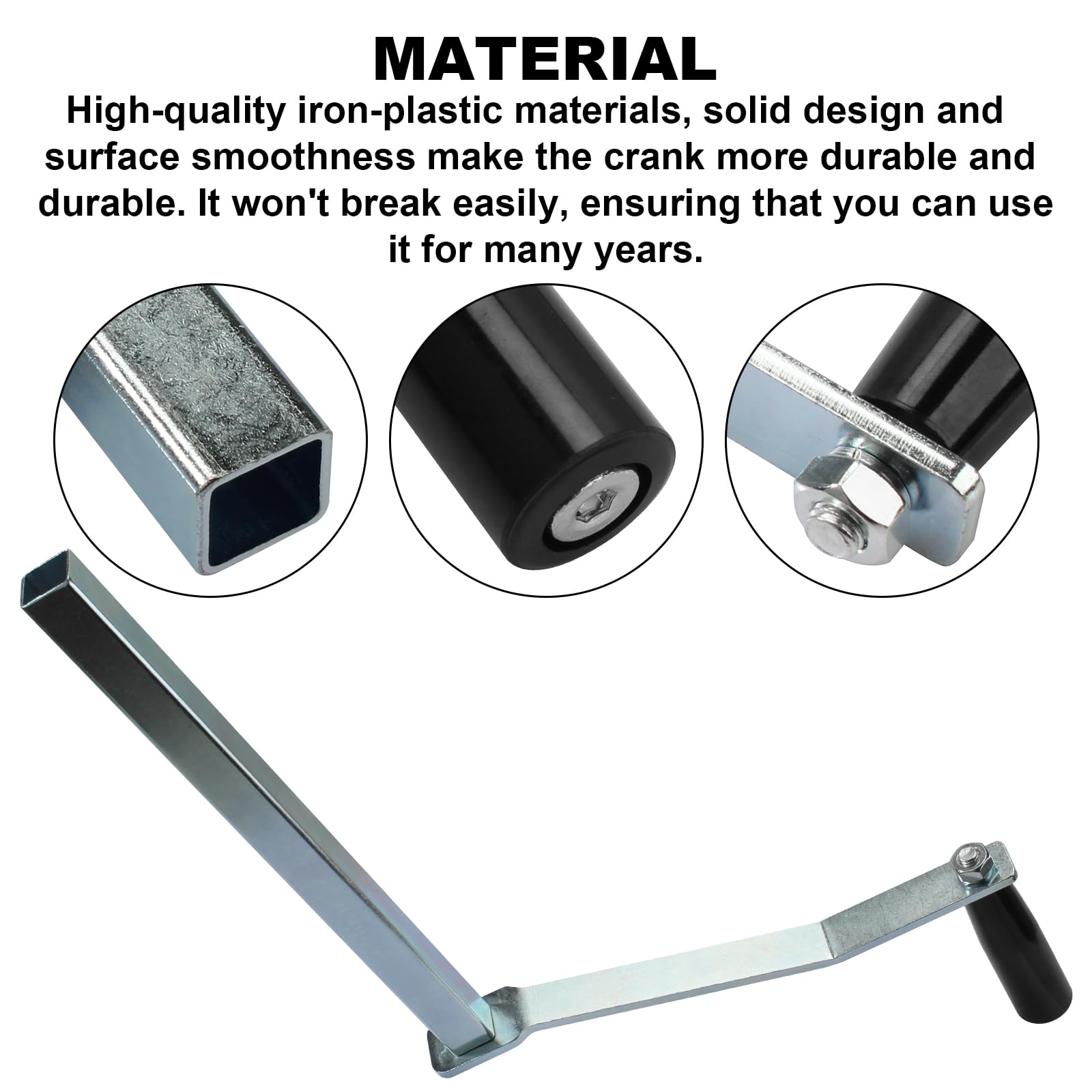 Vidabte crank material iron-plastic construction for lasting performance