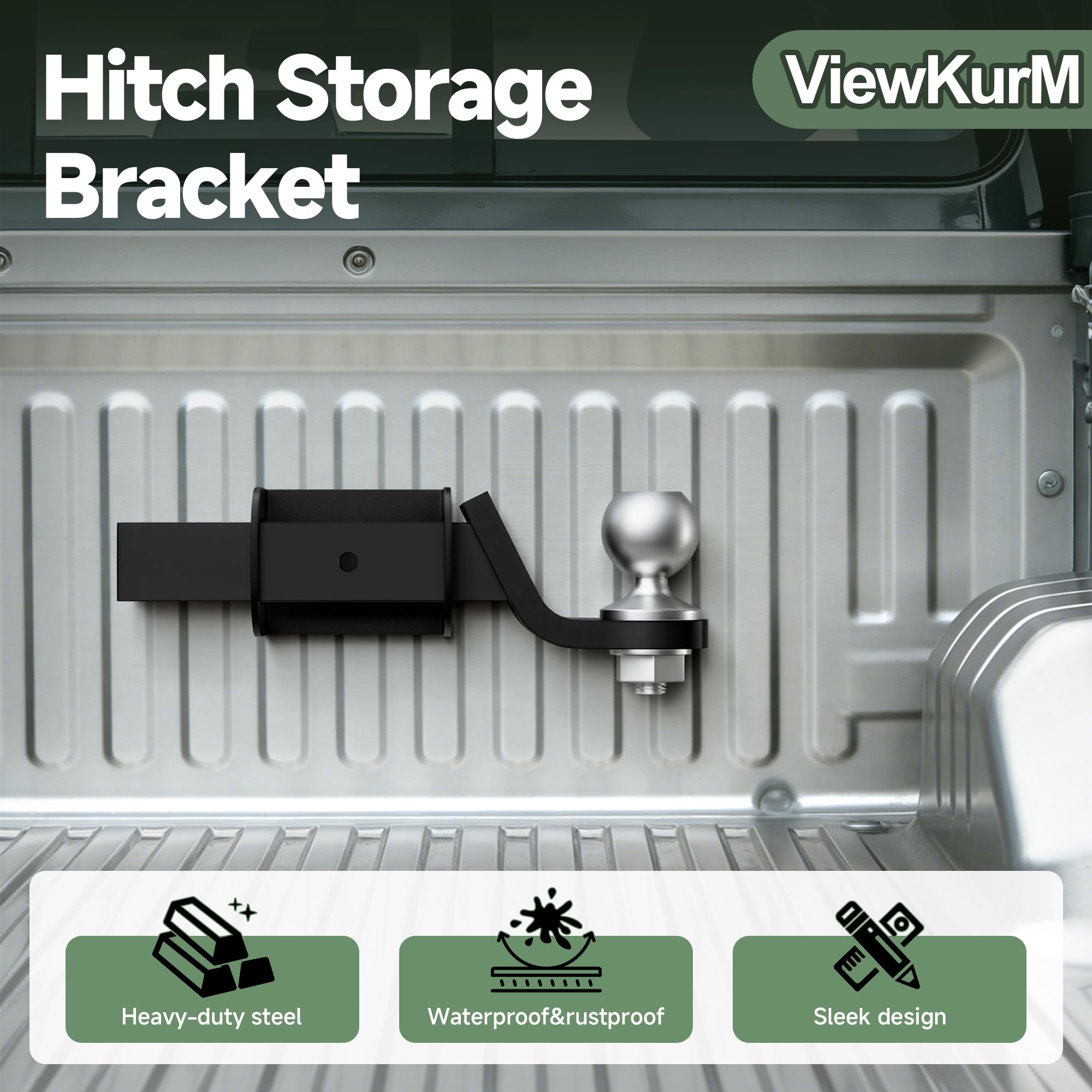 ViewKurM wall mount simplifies setup and keeps hitch within reach.