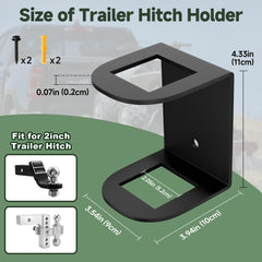 ViewKurM wall-mount hitch holder keeps your 2-inch hitch organized and ready.