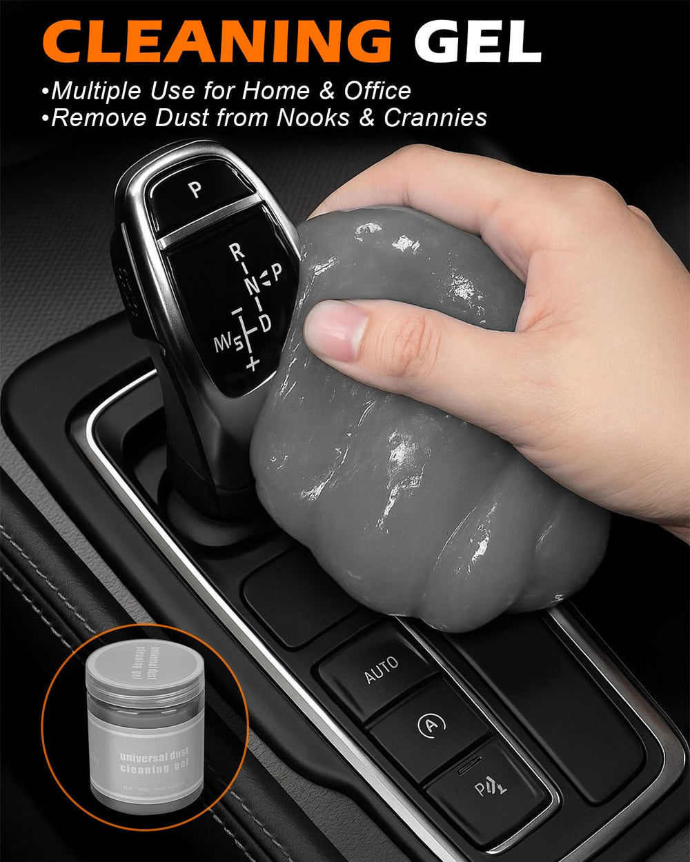 Viewmax cleaning gel molds into small gaps to lift crumbs.