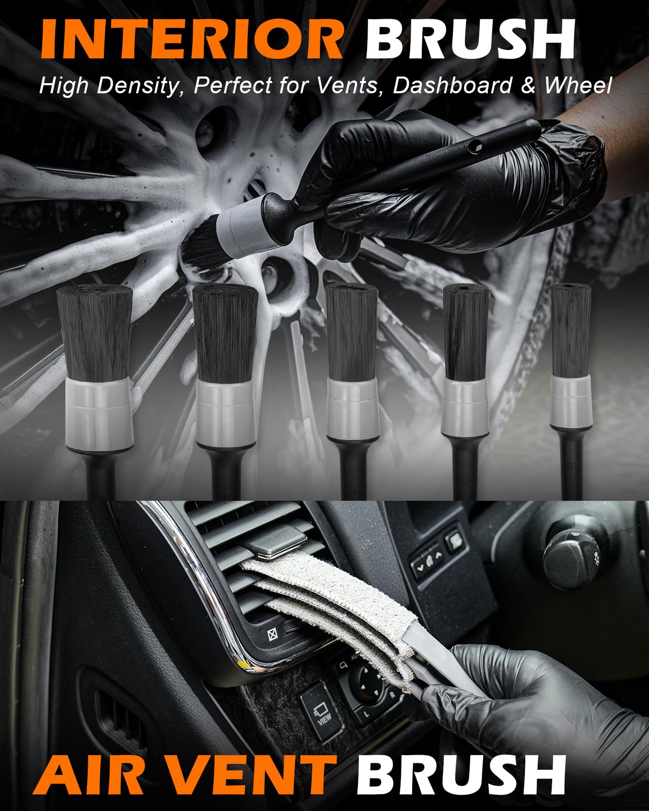 Viewmax dash duster brush lifts dust from dashboards and trim.