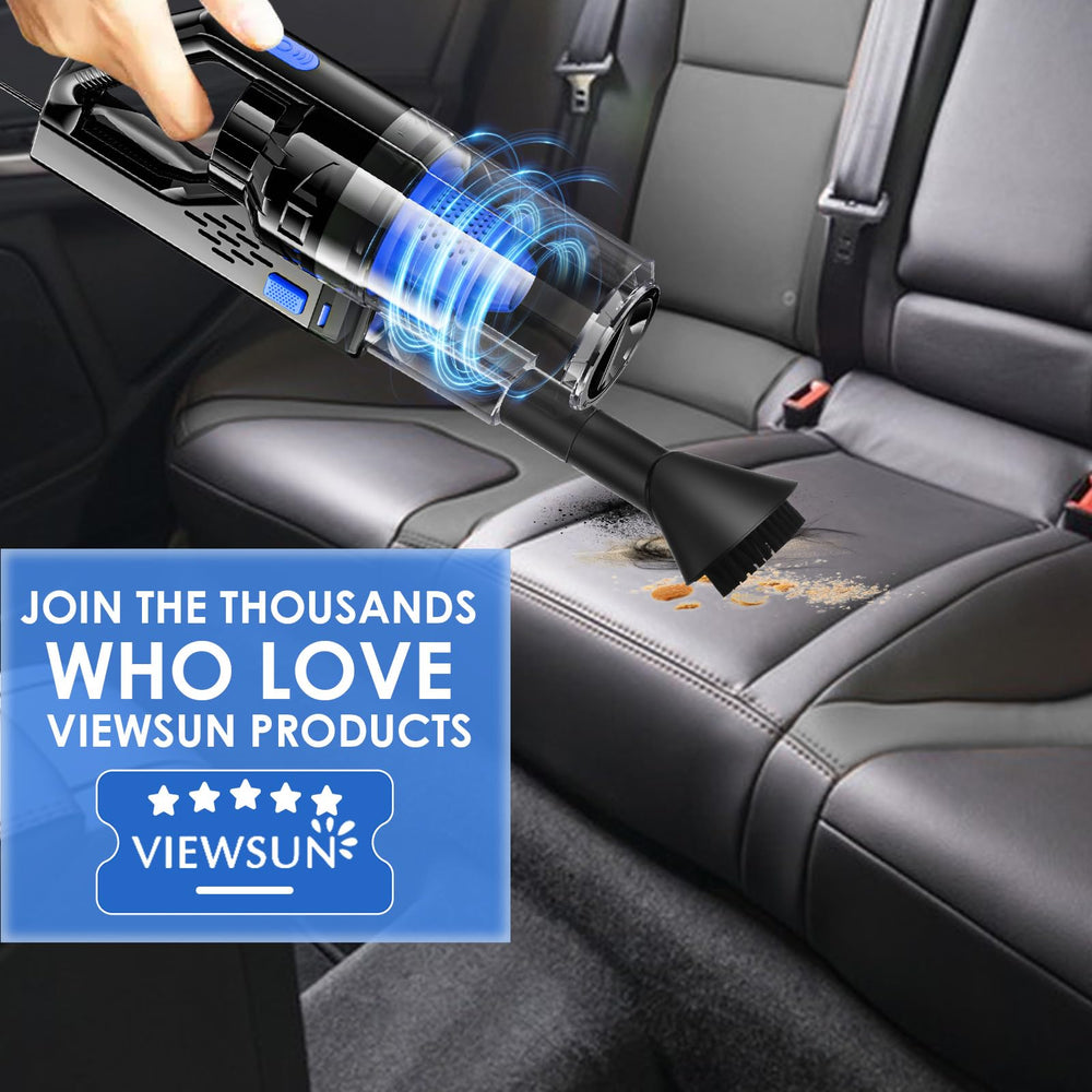Viewsun car cleaning kit AC brush reaches narrow vents.