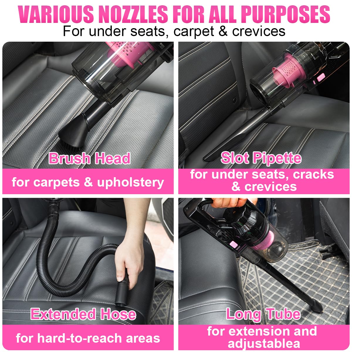 Viewsun car interior detailing kit for dashboards and vents