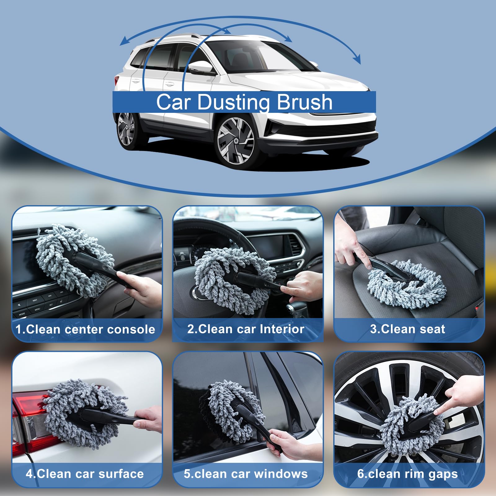 Viewsun dash duster brush for dashboard corners