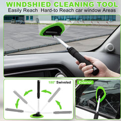 Viewsun interior cleaning kit microfiber pads for streak-free windshield cleaning