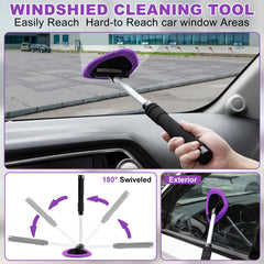 Viewsun washable microfiber pads for streak-free windshield cleaning