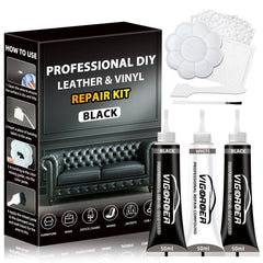 Vigorder black leather repair kit package for quick, color-matched repairs.