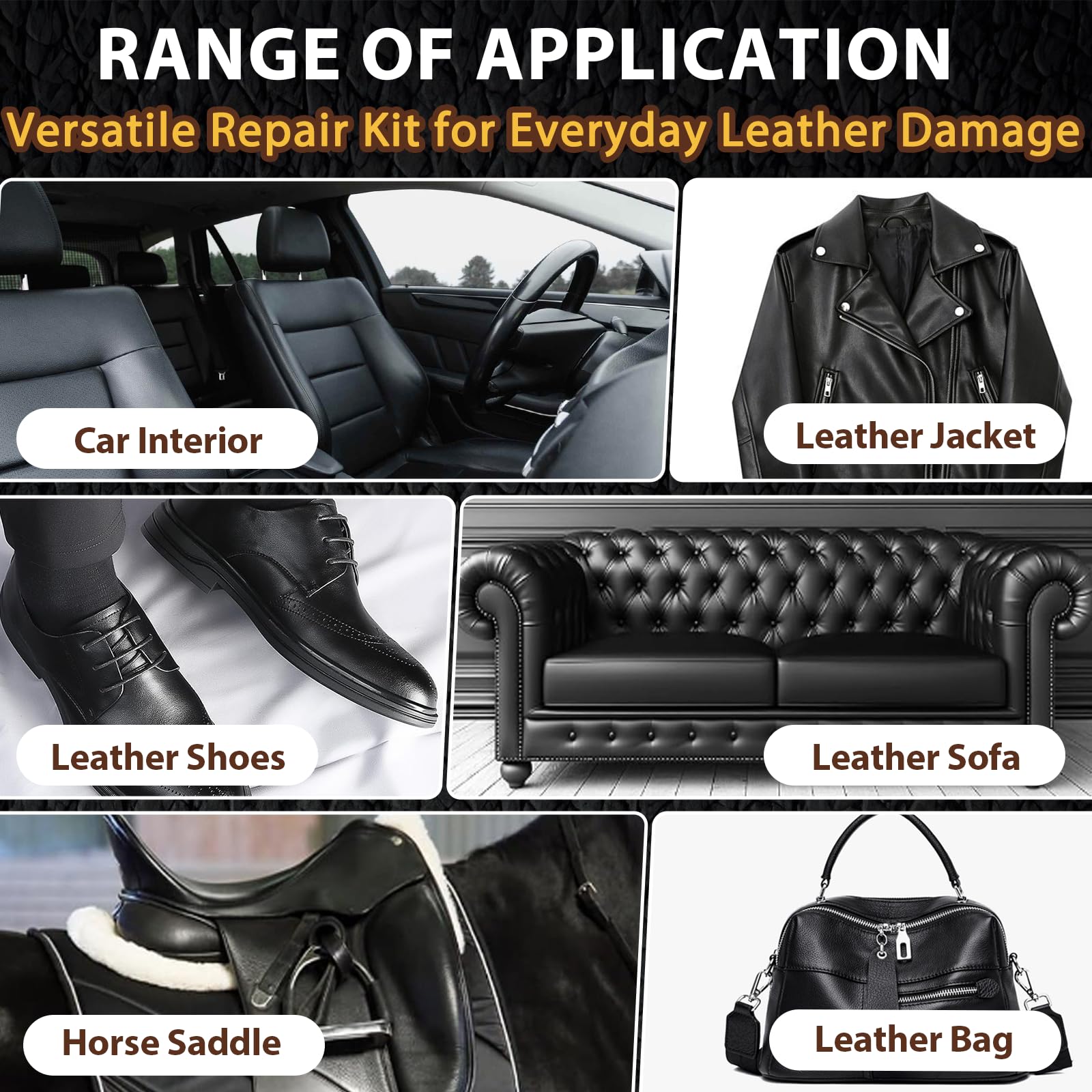 Vigorder furniture leather repair closeup highlights long-lasting wear resistance.