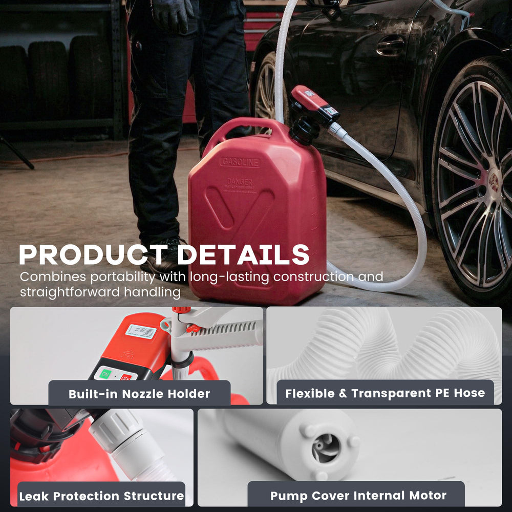 Vigorighter fuel pump battery operation for portable fueling