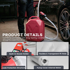 Vigorighter fuel pump battery operation for portable fueling