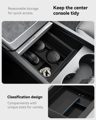 VIHIMAI silicone-lined tray reduces noise and protects items during drives.