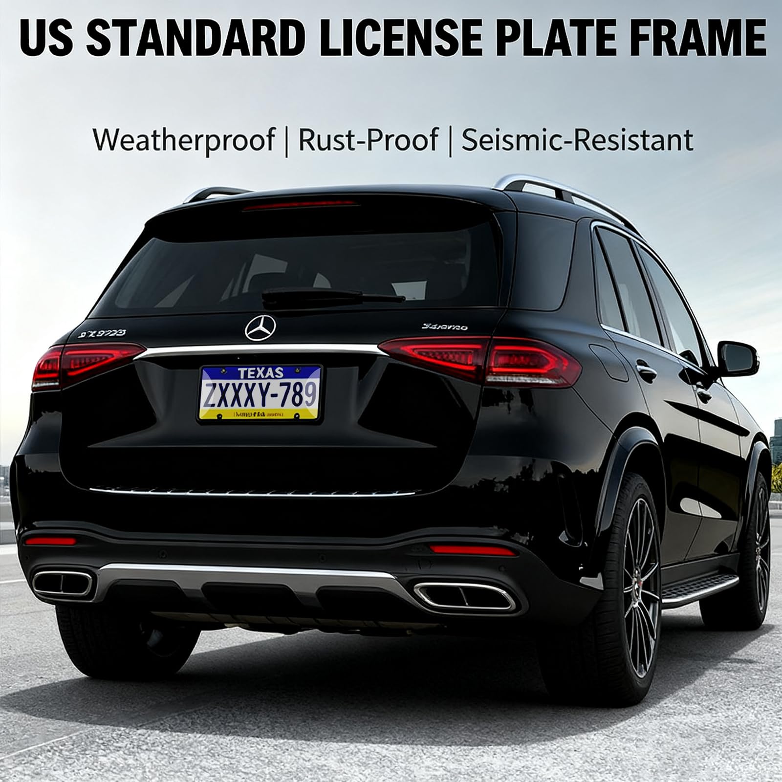 Vikii Store modern license plate aesthetic enhances vehicle exterior.