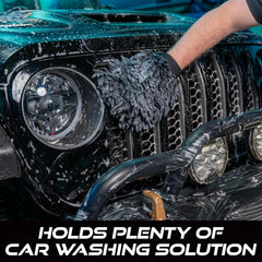 VIKING Car Wash Mitt inner lining and cuff for comfort and control.