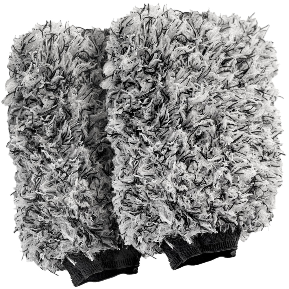 VIKING car wash mitt gliding over paint with microfiber cleansing power.