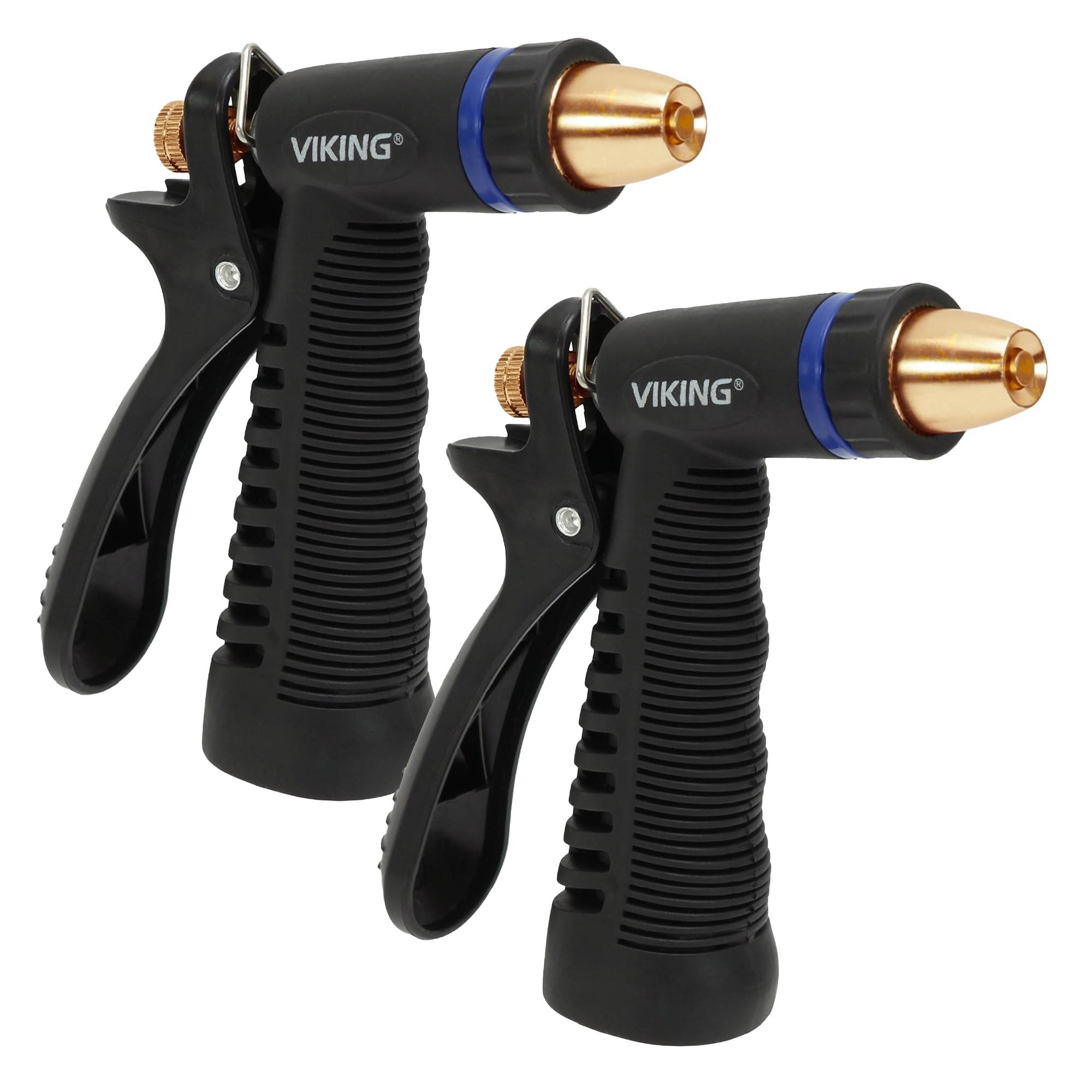 VIKING hose nozzle adjustable sprayer for precise patio cleaning and plant watering.